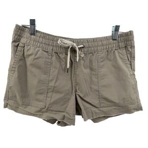 Vuori Ripstop Raw Hem Drawstring Womens Size M Khaki‎ Shorts Casual